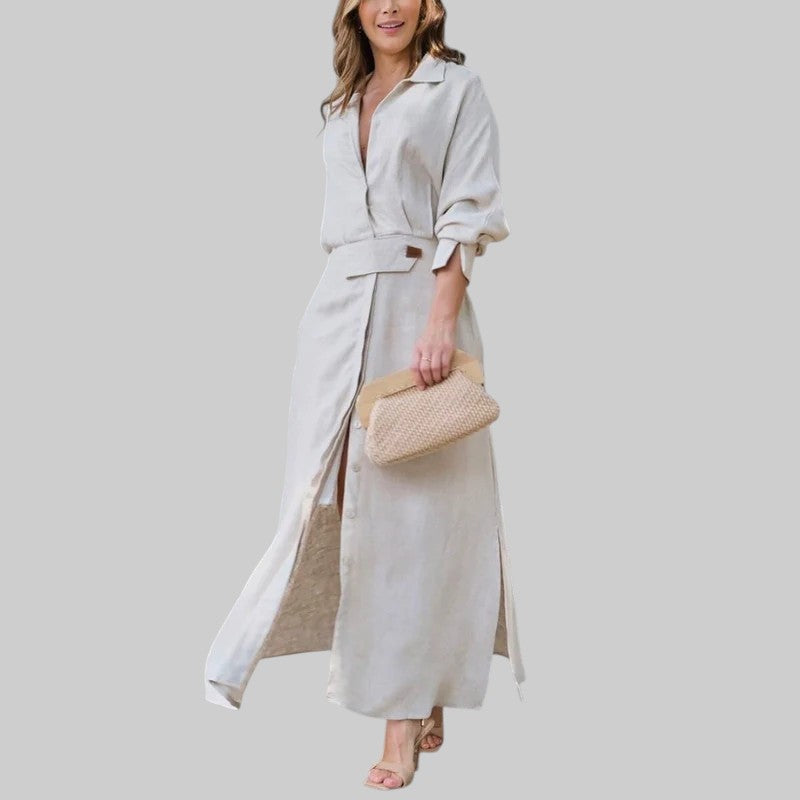 NADIA | ELEGANTNÉ MAXI ŠATY S V-VÝSTRIHOM