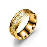 Oceľový dračí prsteň