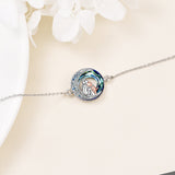 Nastaviteľný strieborný náramok s príveskom psa