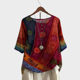 RENÁTA – BOHO BLÚZKA S KVIETKOVANÝM VZOROM