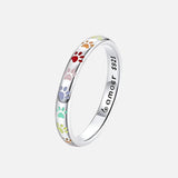 Strieborný prsteň s motívom labky