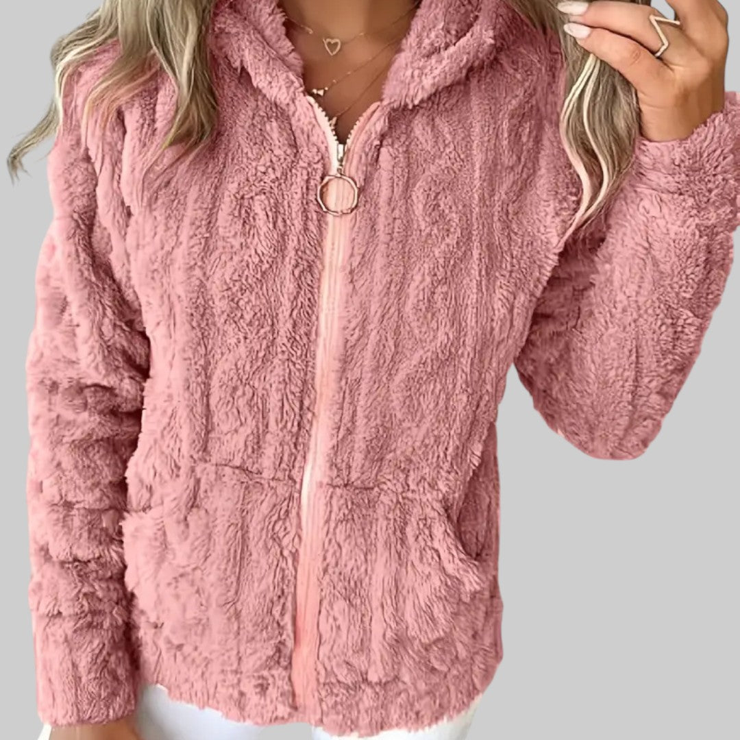 ANETA | MIKINA S KAPUCŇOU NA ZIPS S DLHÝM RUKÁVOM