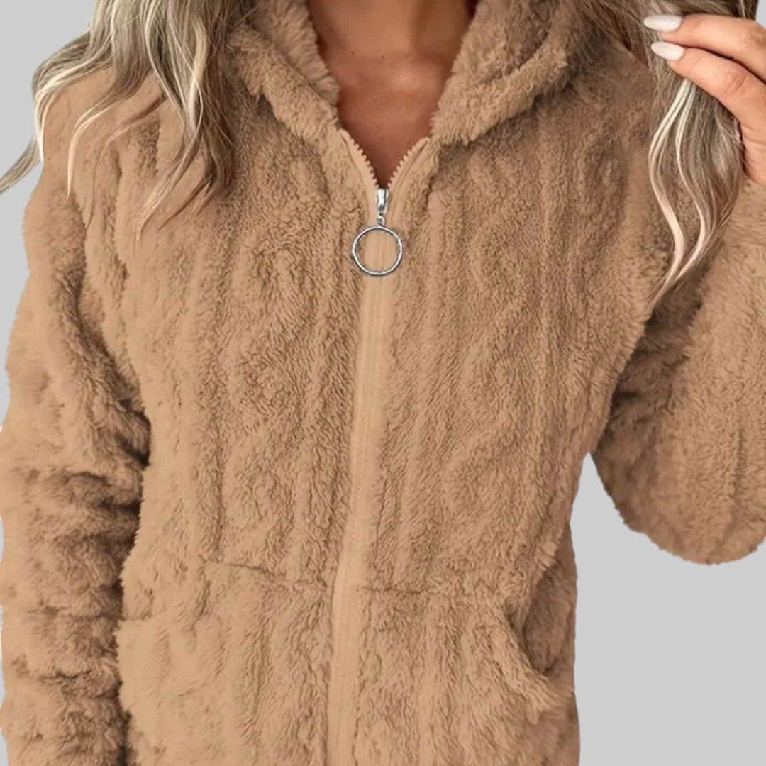 ANETA | MIKINA S KAPUCŇOU NA ZIPS S DLHÝM RUKÁVOM