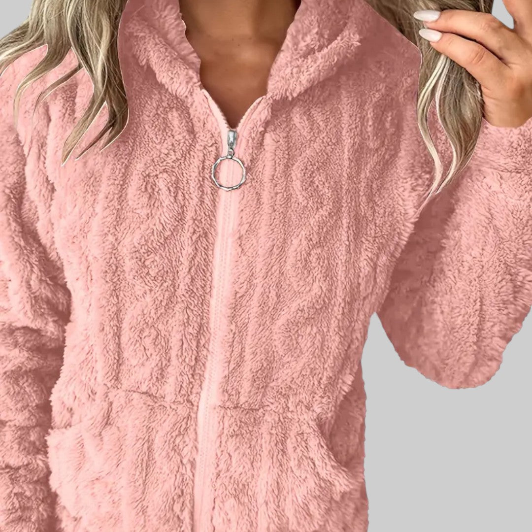 ANETA | MIKINA S KAPUCŇOU NA ZIPS S DLHÝM RUKÁVOM