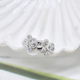 Náušnice labka s objatím a trblietavým zirkónom