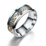 Oceľový dračí prsteň