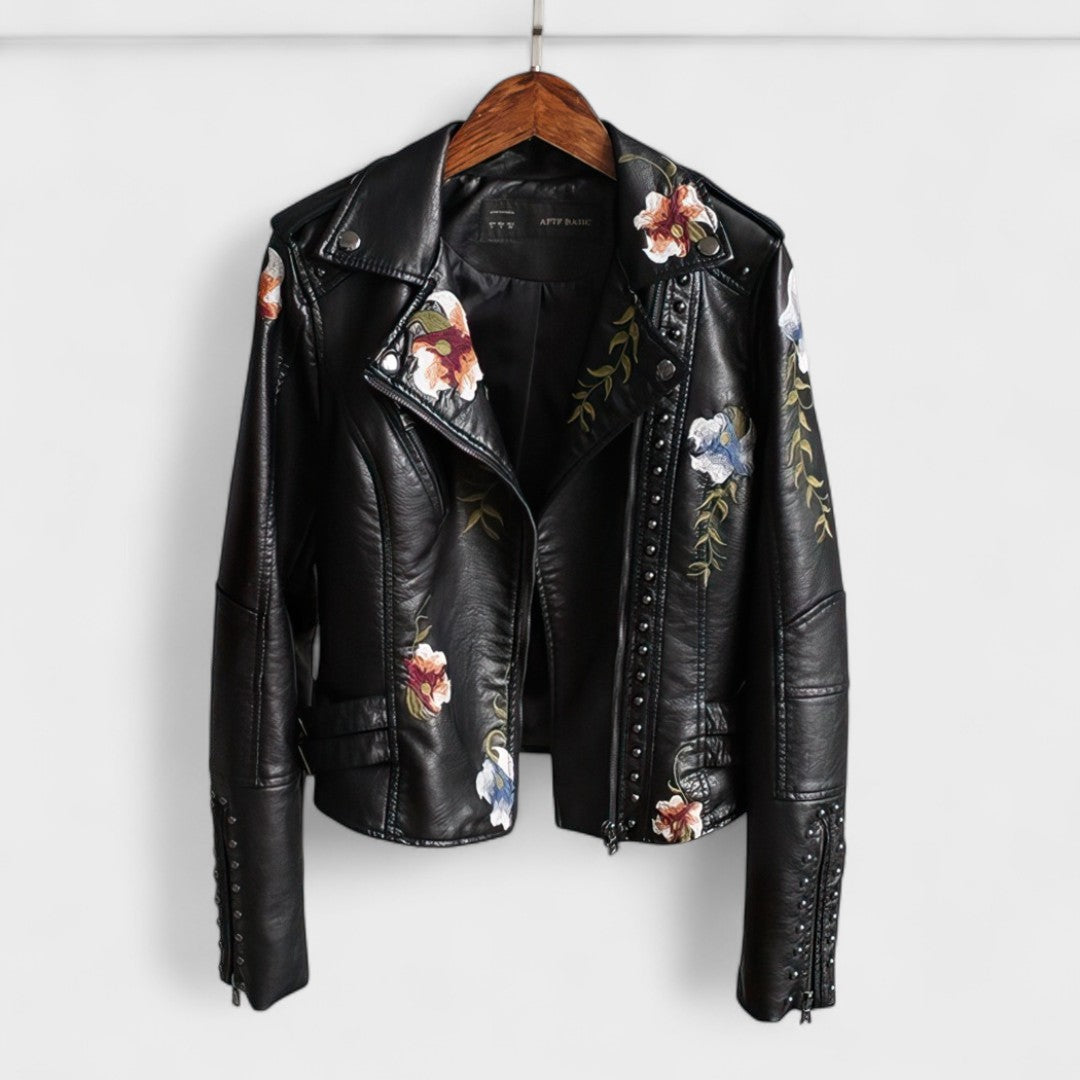 SLAVA | ŠTÝLOVÁ FLORÁLNA BIKER BUNDA