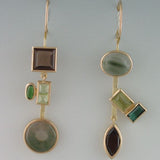 Vintage náušnice Les z kryštálov