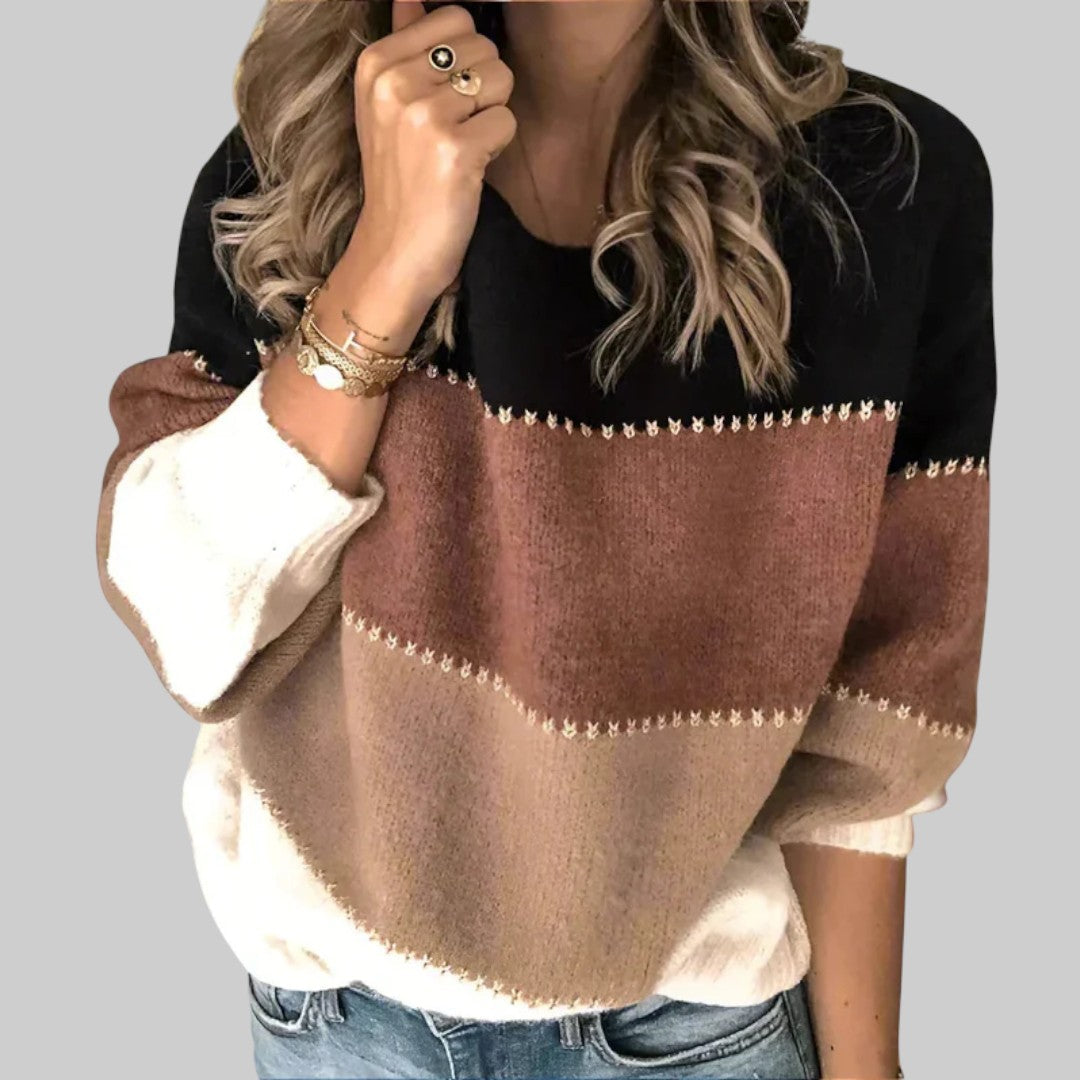 ALEXANDRA | MODERNÝ COLOR-BLOCK SVETER