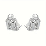 Náušnice Abraço v dvoch farbách, strieborná a zlatá