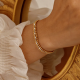 Nerezový náramok s reťazou zo zirkónu