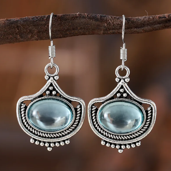 Vintage súprava s modrými kameňmi