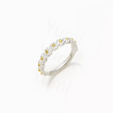 Prsteň s malou margarétou v striebre