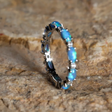 Prsteň s opálom a diamantmi