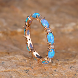 Prsteň s opálom a diamantmi