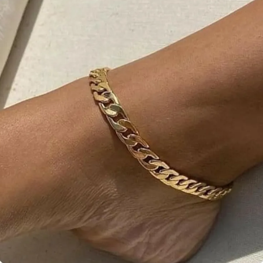 Náramok na členok s retiazkou na plážové prázdniny