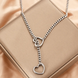 Oceľový srdcový náhrdelník