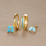 Súprava náušníc s diamantmi v tvare kvetu