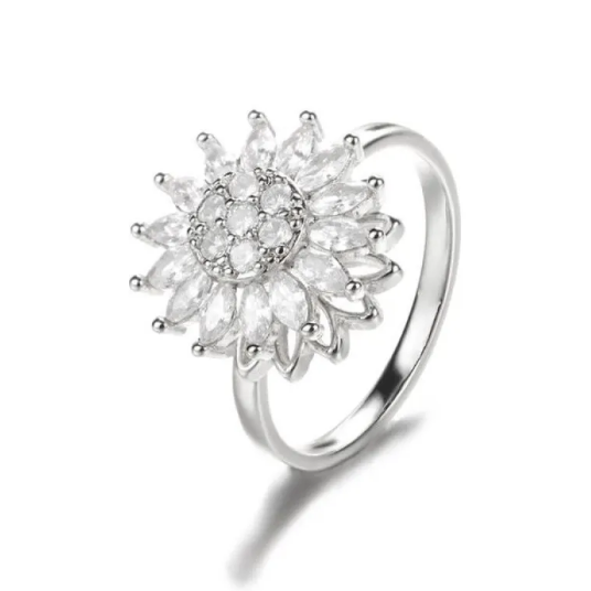 Otočný prsteň so slnečnicou