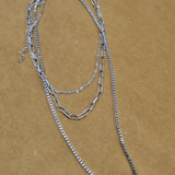 Trojdielny náhrdelník z nehrdzavejúcej ocele