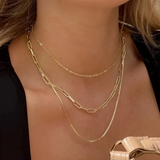 Trojdielny náhrdelník z nehrdzavejúcej ocele