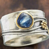 Boémsky meditačný prsteň s drahokamom