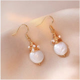 Retro náušnice so sladkovodnými perlami