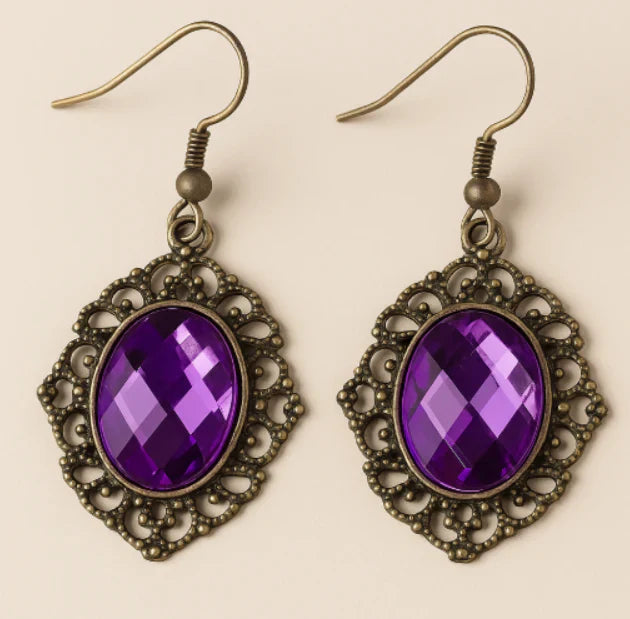 Náušnice Yara s ametystom