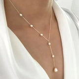 Vintage náhrdelník s perlovým príveskom